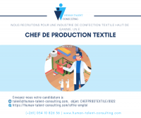 CHEF DE PRODUCTION TEXTILE